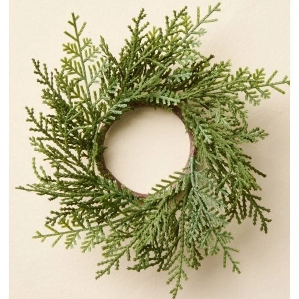 Hearth & Hand with Magnolia Faux Wreath Sprig Christmas Napkin Rings 4 pc 2025